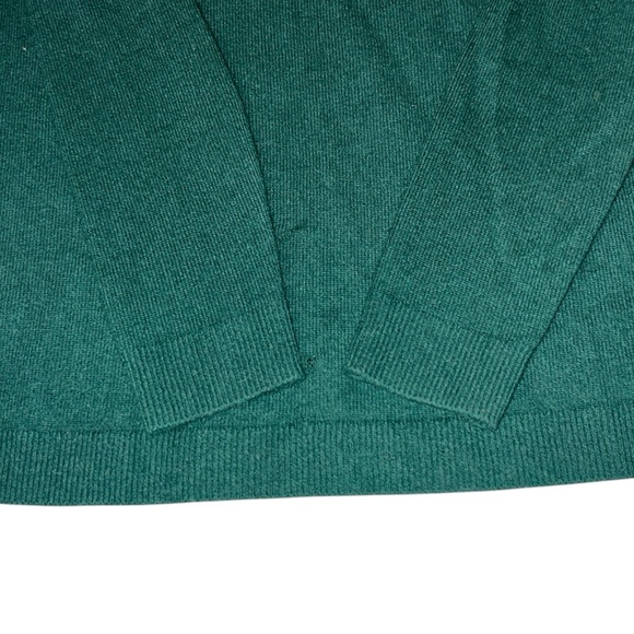 Talbots Pure Cashmere V Neck Sweater Petite Women’s Dark Green - Picture 4 of 5